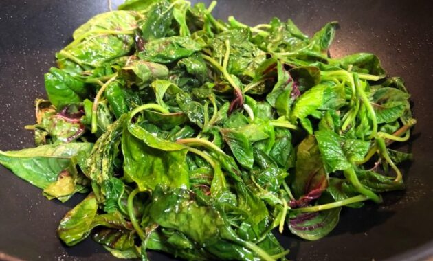 How to cook amaranth leaves salad Chinese style