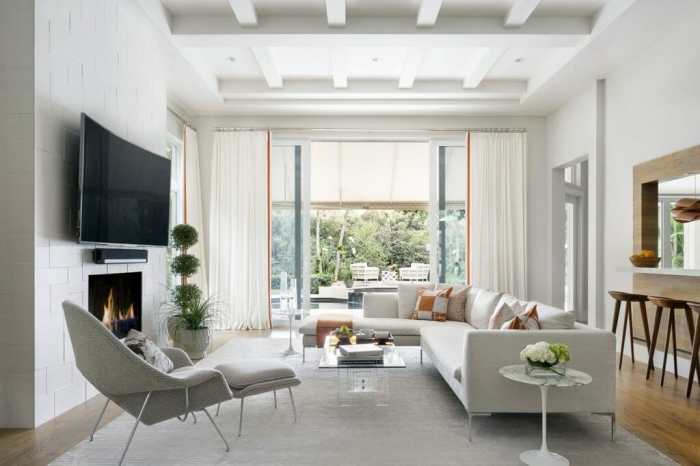 How to decorate living room with high ceiling