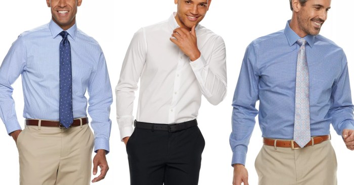 Kohls mens black dress shirt