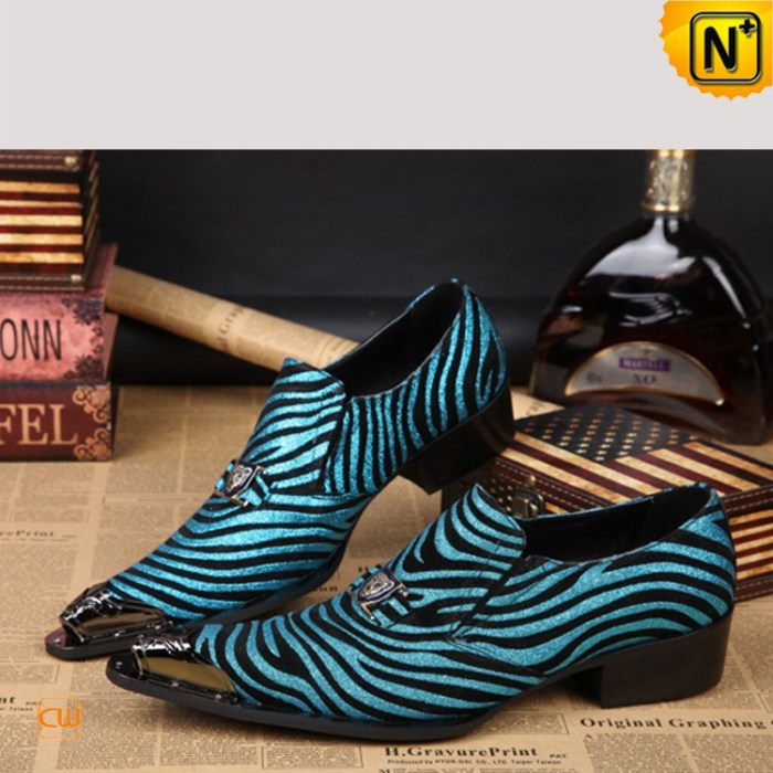 Mens zebra print dress shoes