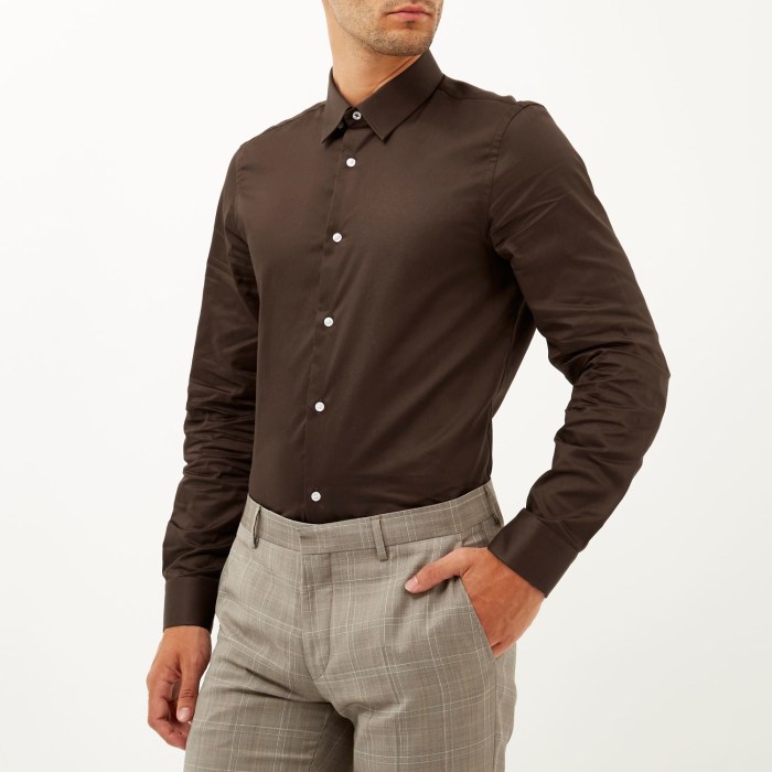 Brown dress shirts for mens